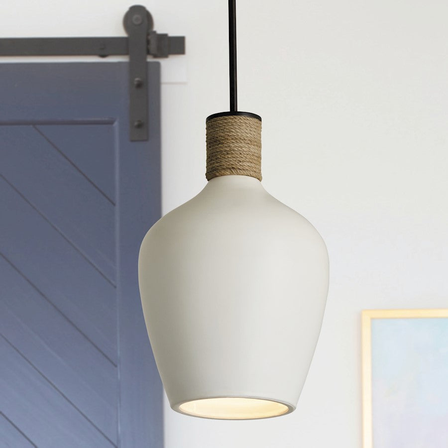 1 Light Medium Pendant, Dark Pewter