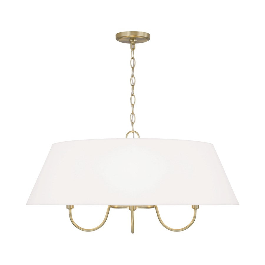 4 Light Pendant, Brass