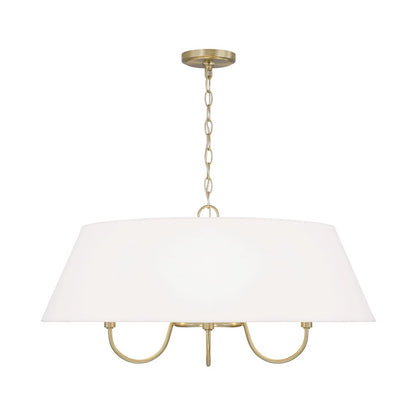 4 Light Pendant, Brass