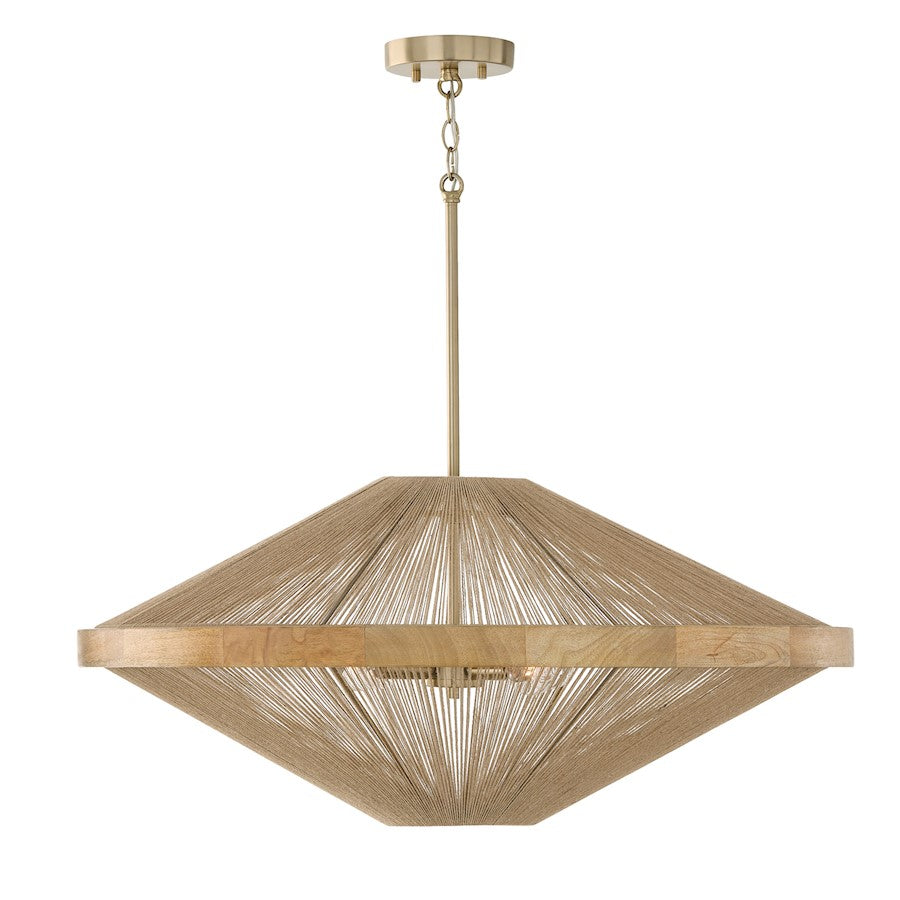 Capital Lighting Maya 4Lt 14" Pendant, Matte Brass/ - 352842MA