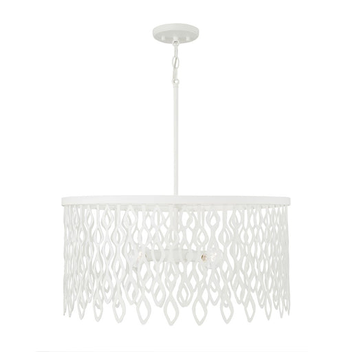 Capital Lighting Pheobe 4Lt Pendant, Matte White/ - 352941WE