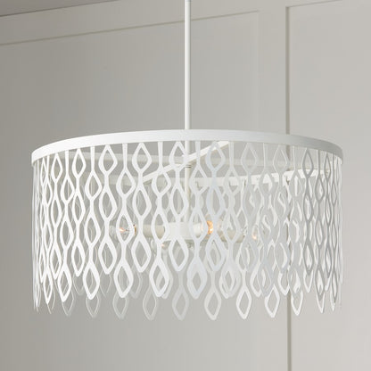 4 Light Pendant, Matte White