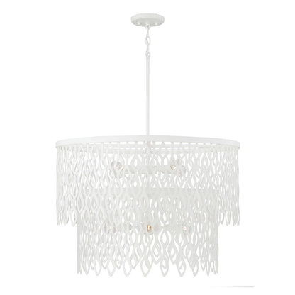 Capital Lighting Pheobe 7Lt Pendant, Matte White/ - 352971WE