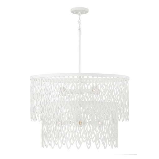 Capital Lighting Pheobe 7Lt Pendant, Matte White/ - 352971WE