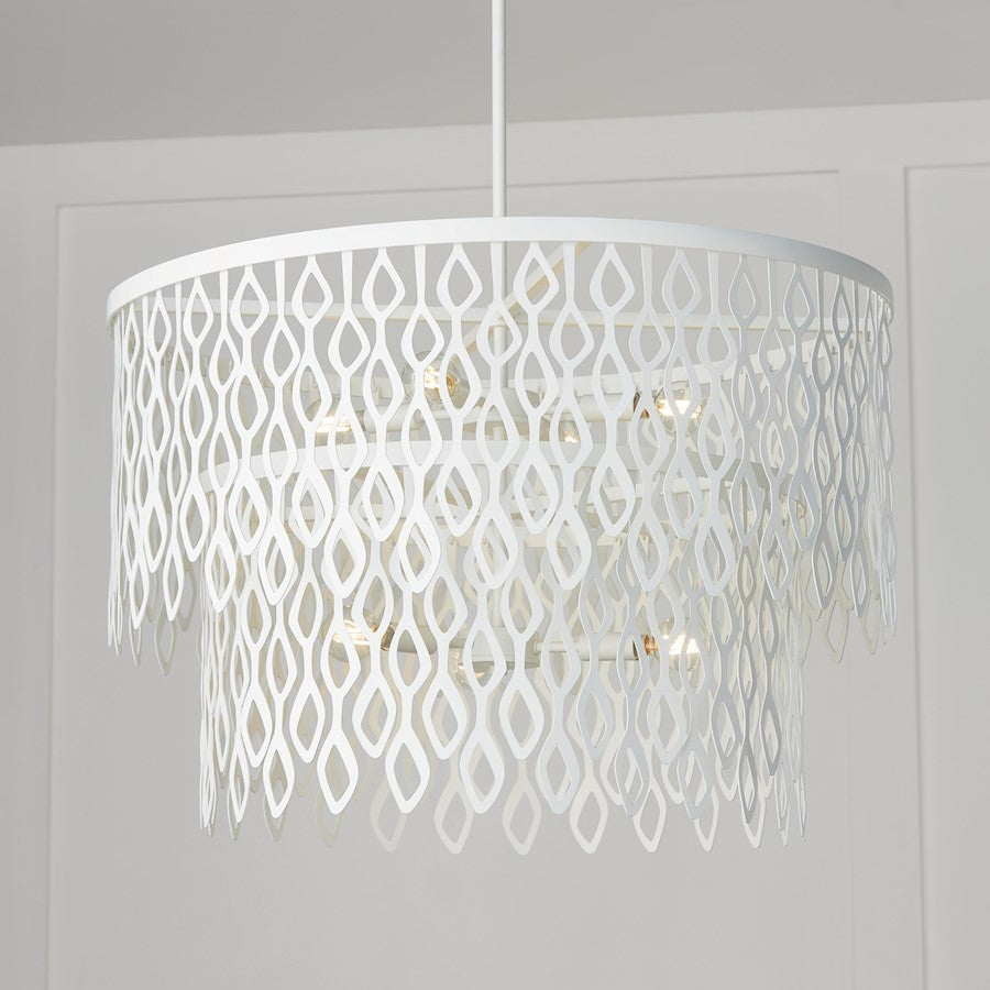 7 Light Pendant, Matte White