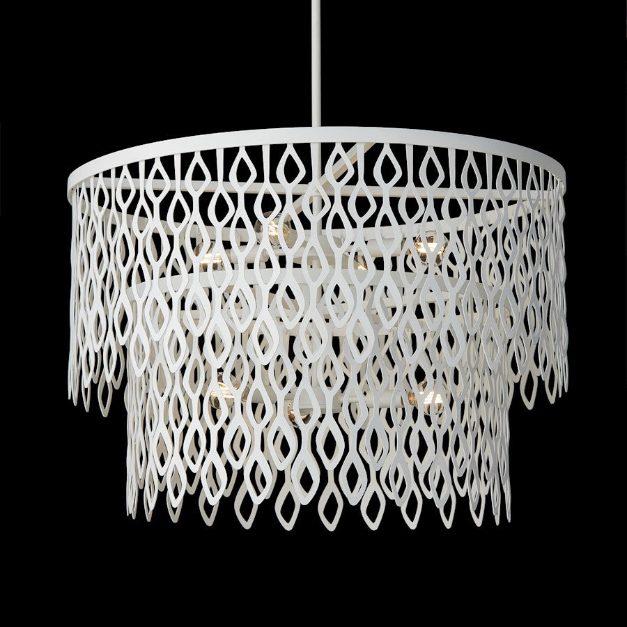 7 Light Pendant, Matte White