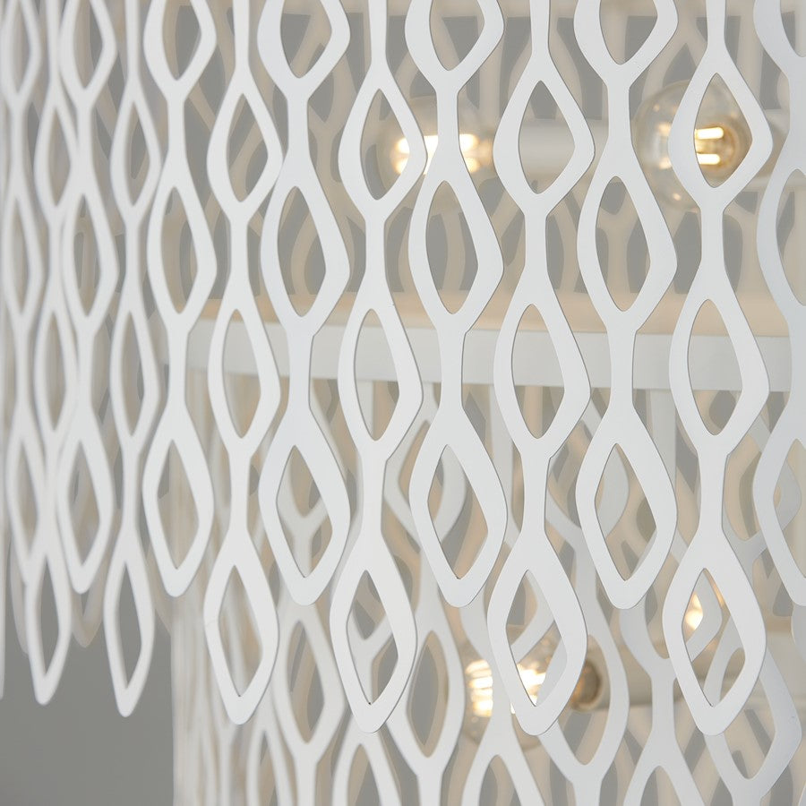 7 Light Pendant, Matte White