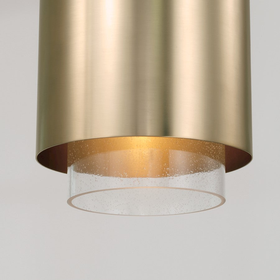 1 Light Pendant, Matte Brass