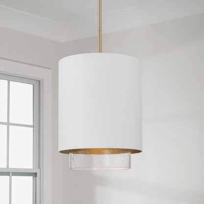 1 Light Pendant, Matte Brass