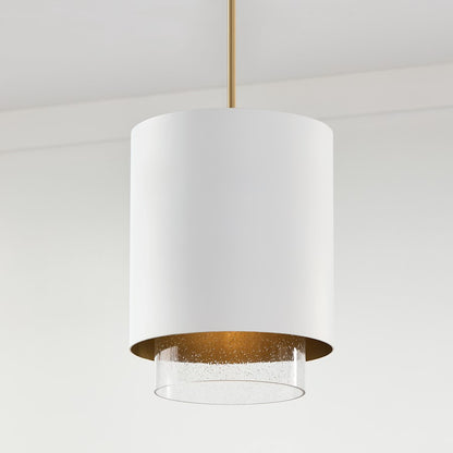 1 Light Pendant, Matte Brass