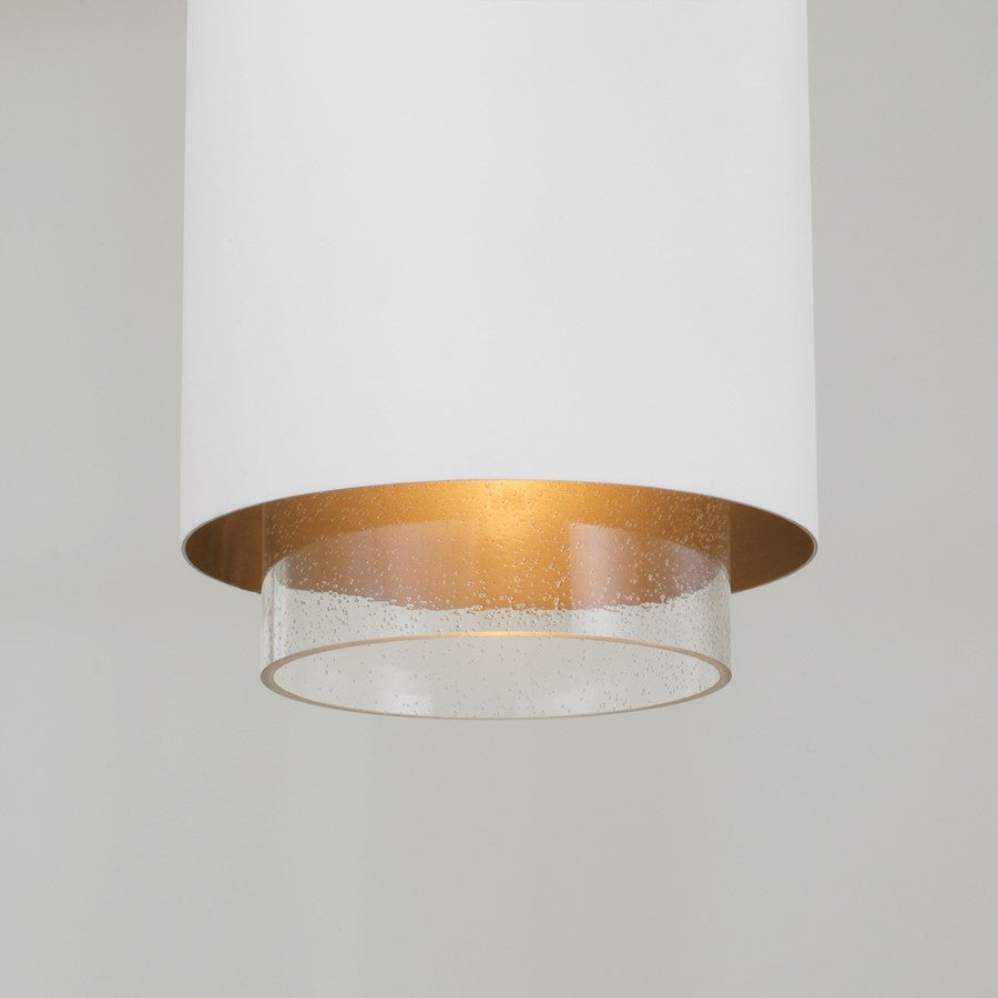 1 Light Pendant, Matte Brass