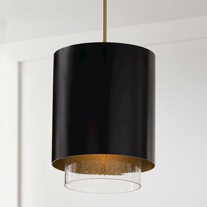 1 Light Pendant, Matte Brass