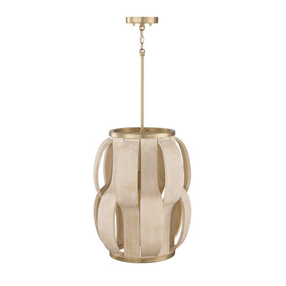 Capital Lighting Willa 1 Light Pendant, Matte Brass