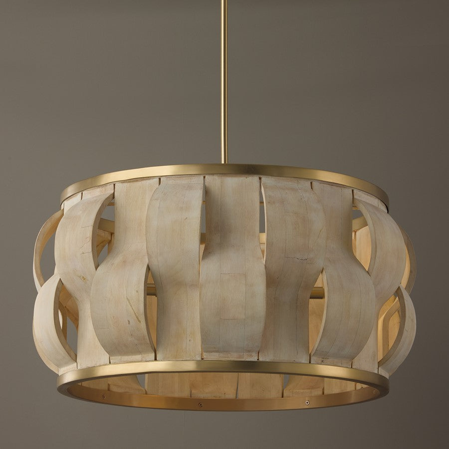 Capital Lighting Willa 4 Light Pendant, Matte Brass