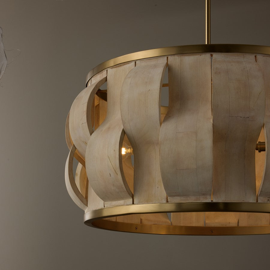 Capital Lighting Willa 4 Light Pendant, Matte Brass