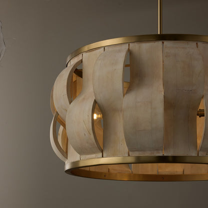 Capital Lighting Willa 4 Light Pendant, Matte Brass