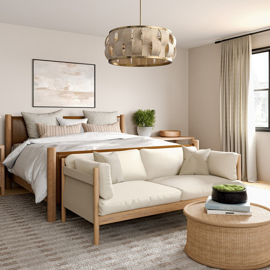 Capital Lighting Willa 6 Light Pendant, Matte Brass