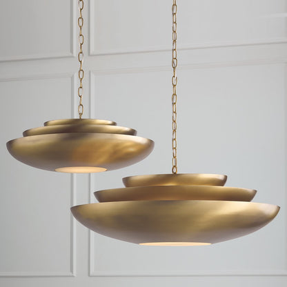 Capital Lighting Gia 1 Light Pendant, Aged Brass