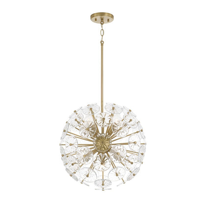 Capital Lighting Emelie 8 Light Pendant, Matte Brass - 357881MA