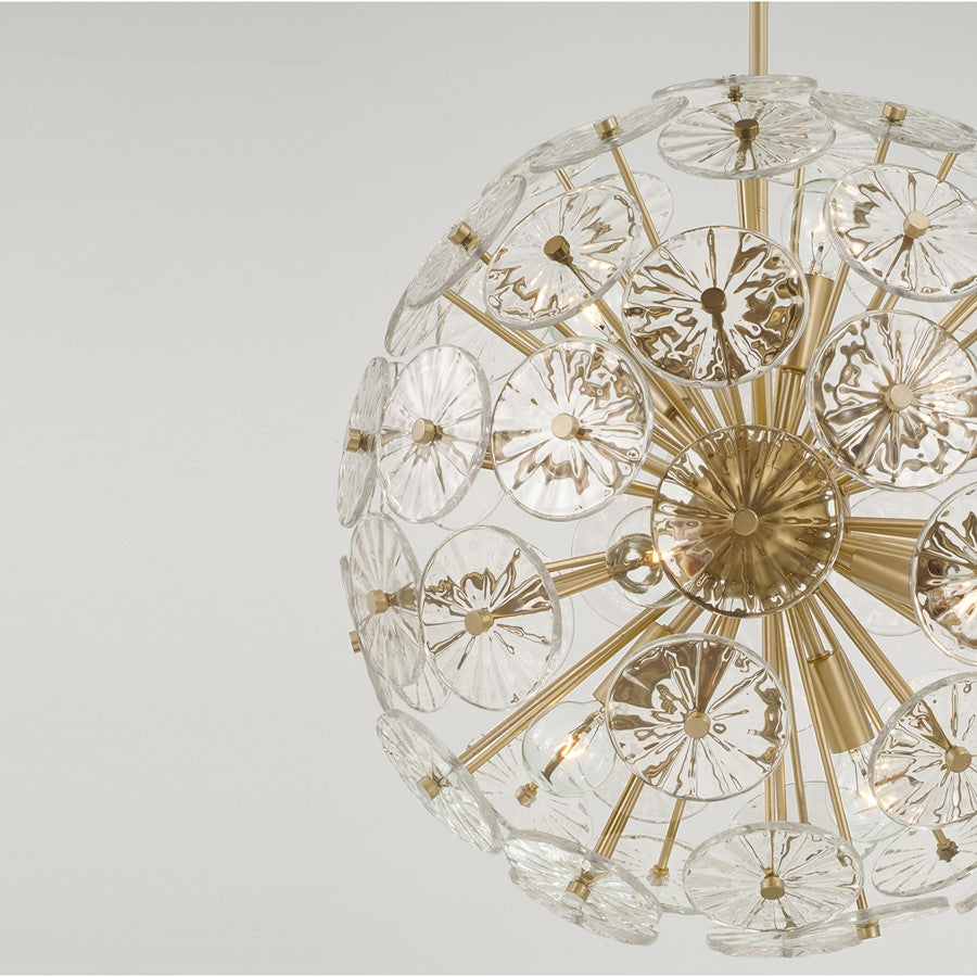 Capital Lighting Emelie 8 Light Pendant, Matte Brass