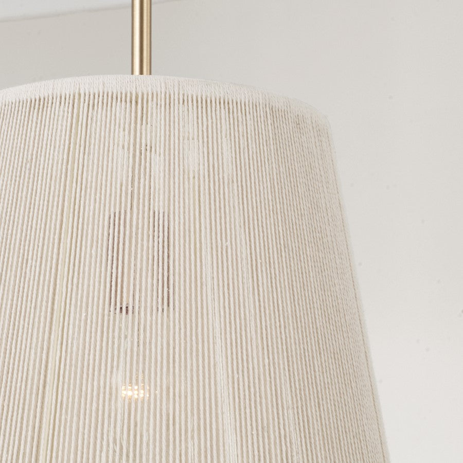 Capital Lighting Tara 1 Light 12" Pendant, Matte Brass