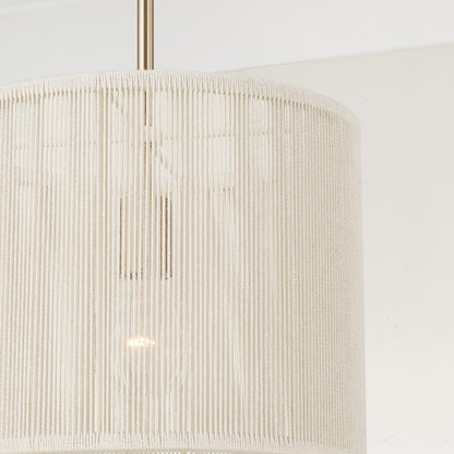 Capital Lighting Tara 1 Light 12" Drum Pendant, Matte Brass