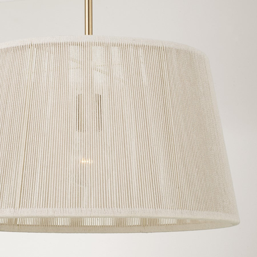 Capital Lighting Tara 1 Light 18" Pendant, Matte Brass