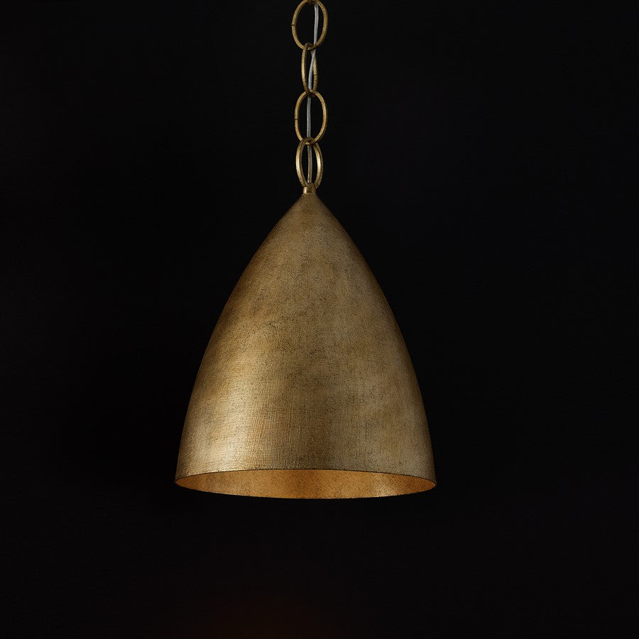 Capital Lighting Francesca 1Lt 13" Pendant, Gold/Textured Metal