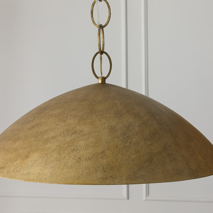 Capital Lighting Francesca 1Lt 24" Pendant, Gold/Textured Metal