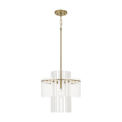 Capital Lighting Blair 1 Light Pendant, Aged Brass - 358711AD