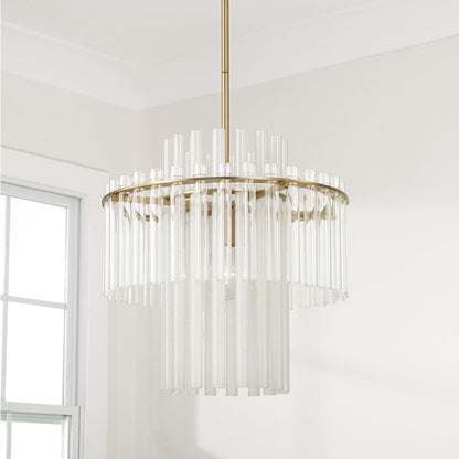 Capital Lighting Blair 1 Light Pendant, Aged Brass