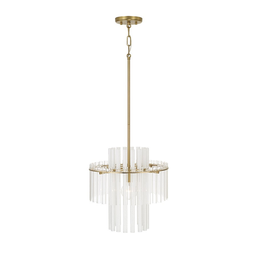 Capital Lighting Blair 1 Light Pendant, Aged Brass