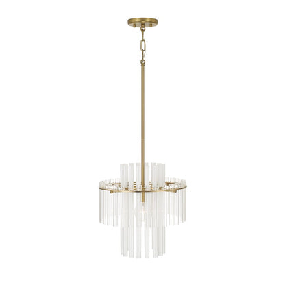 Capital Lighting Blair 1 Light Pendant, Aged Brass
