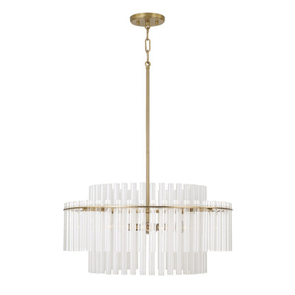 Capital Lighting Blair 4 Light Pendant, Aged Brass - 358741AD