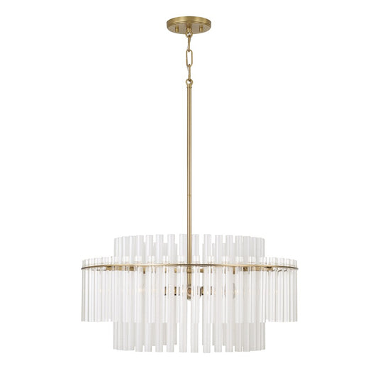 Capital Lighting Blair 4 Light Pendant, Aged Brass - 358741AD
