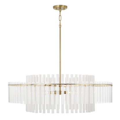 Capital Lighting Blair 6 Light Pendant, Aged Brass - 358761AD
