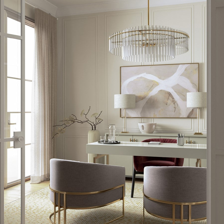 Capital Lighting Blair 6 Light Pendant, Aged Brass