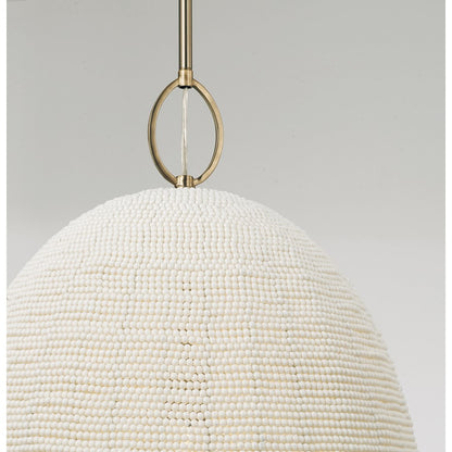 Capital Lighting Natalia 1 Light 24" Pendant, Aged Brass