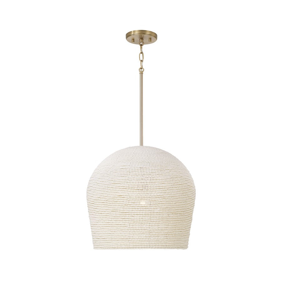 Capital Lighting Natalia 1 Light 20" Pendant, Aged Brass