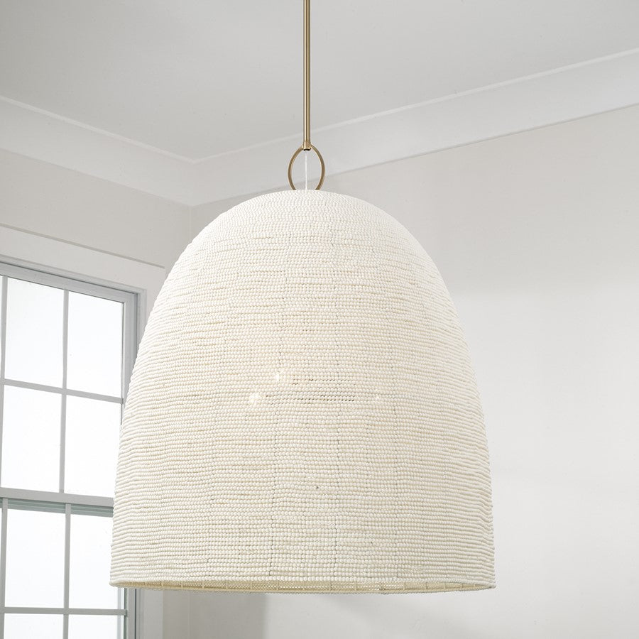 Capital Lighting Natalia 3 Light Pendant, Aged Brass