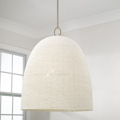 Capital Lighting Natalia 3 Light Pendant, Aged Brass