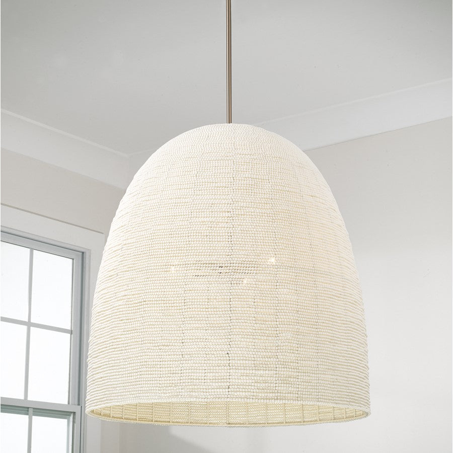 Capital Lighting Natalia 3 Light Pendant, Aged Brass