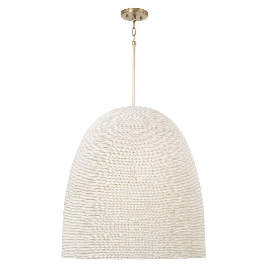 Capital Lighting Natalia 3 Light Pendant, Aged Brass