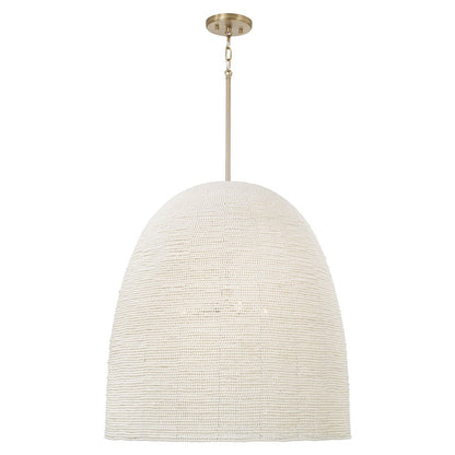 Capital Lighting Natalia 3 Light Pendant, Aged Brass