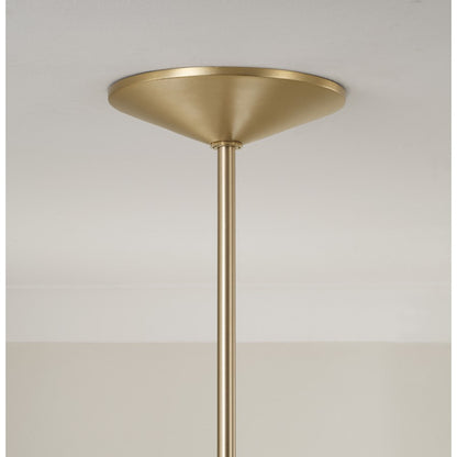 Capital Lighting Gatsby 1 Light Pendant, Matte Brass/Soft White Glass