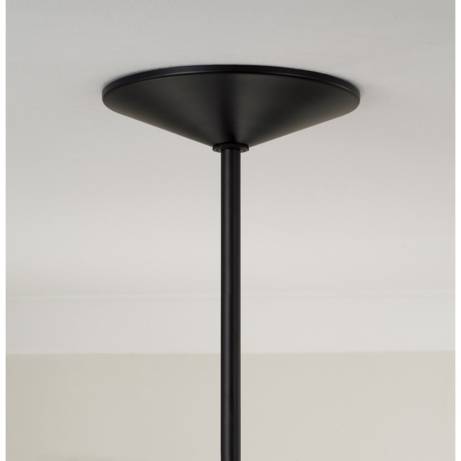 Capital Lighting Gatsby 1 Light Pendant, Matte Black/Soft White Glass