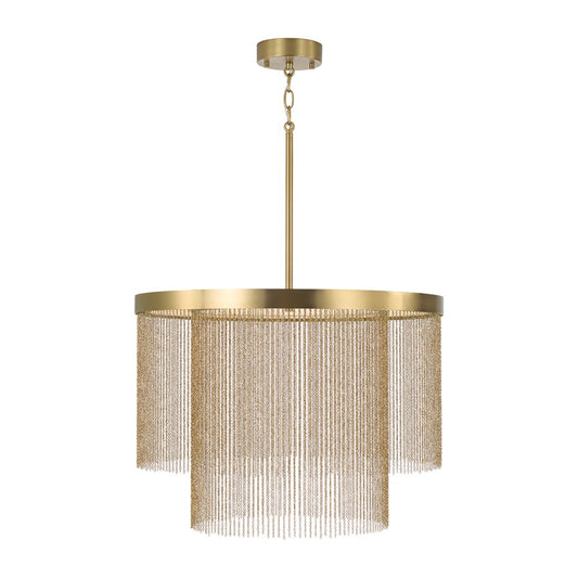 Capital Lighting Rae 2 Light Pendant, Aged Brass - 359321AD