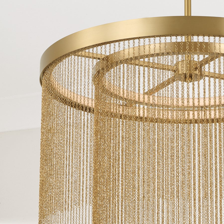 Capital Lighting Rae 2 Light Pendant, Aged Brass
