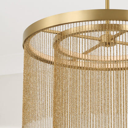 Capital Lighting Rae 2 Light Pendant, Aged Brass