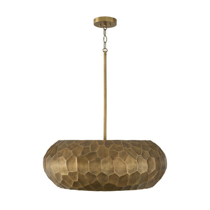 Capital Lighting Dorian 4 Light Pendant, Burnished Patinaed Brass - 360241BPB